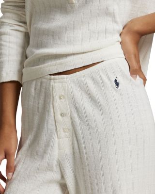 Henley Wide Leg Pajama Set