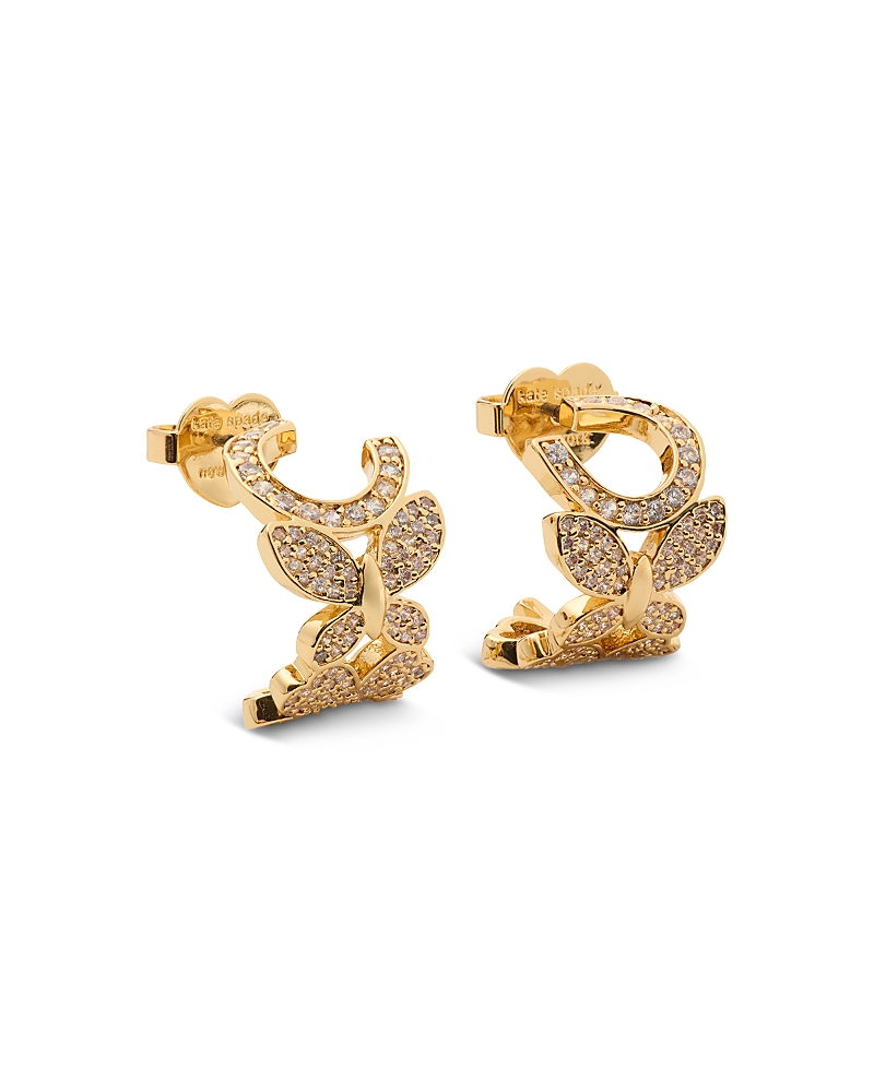 Shop Kate Spade New York Lucky Charm Huggie Hoop Earrings In Gold