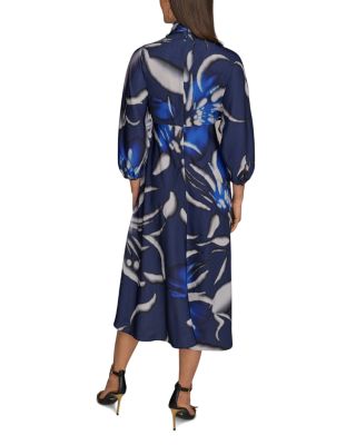 Satin Tie Neck Dress