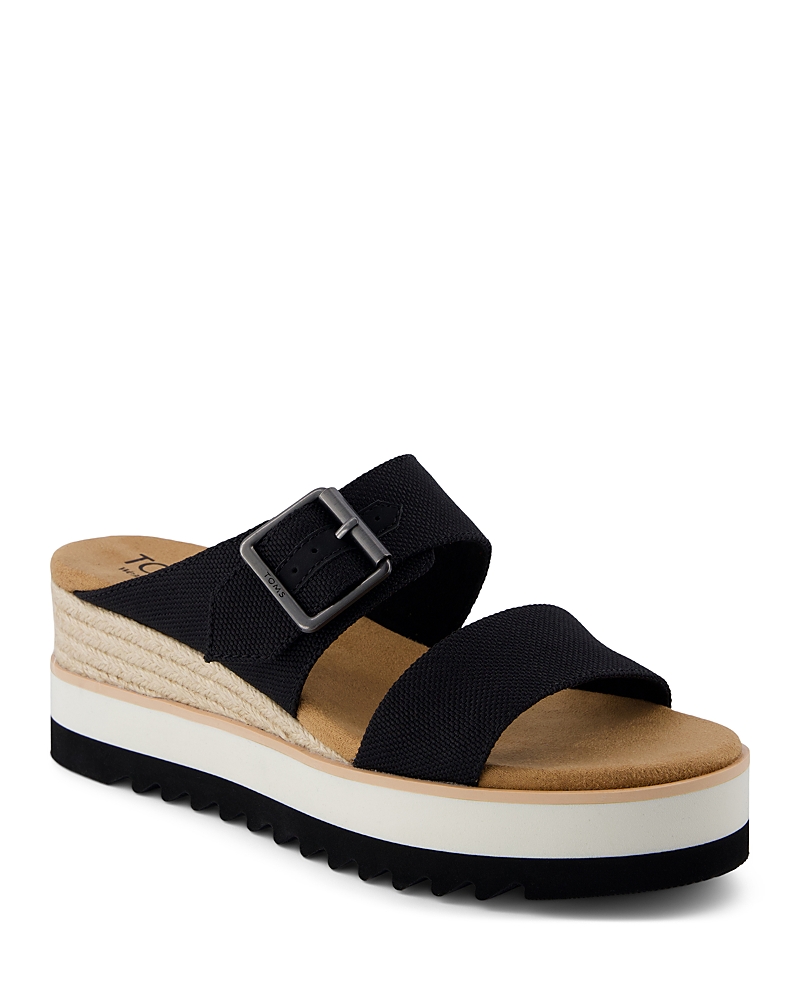 Toms Diana Platform Slide Sandal In Black