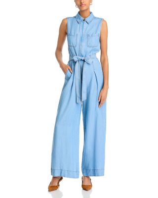 AQUA - Chambray Jumpsuit - Exclusive