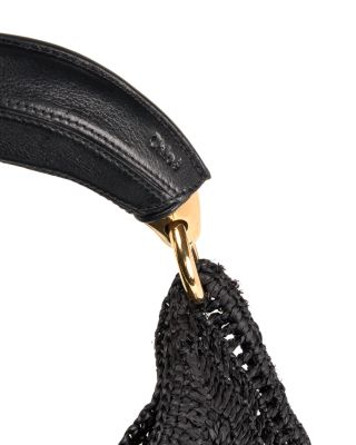 Summer Banana Raffia Hobo Bag