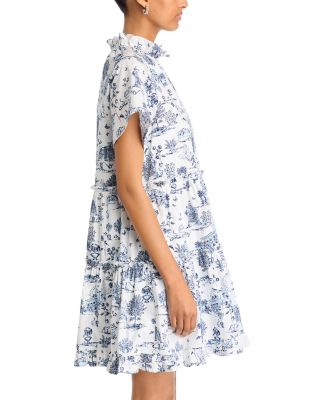 Toile Short Sleeve Mini Dress - Exclusive