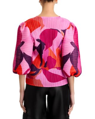 Crinkled Bubble Sleeve Top