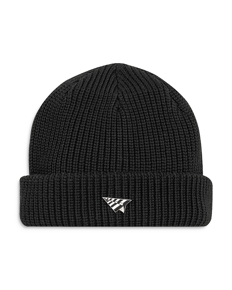 Paper Planes Wharfman Rib Beanie In Black