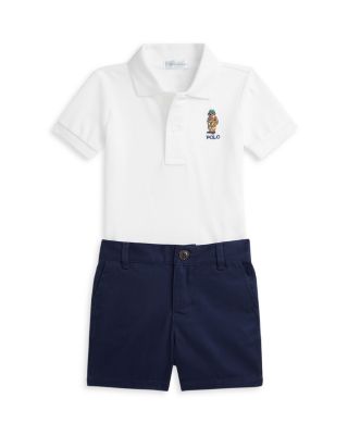 Ralph Lauren - Boys' Bear Cotton Polo Shirt & Chino Short Set - Baby