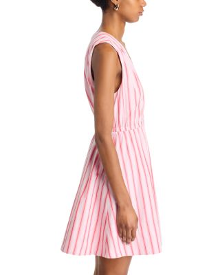 Tia Striped Fit &amp; Flare Mini Dress