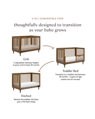 Lolly 3-in-1 Convertible Crib with Toddler Bed Conversion Kit
