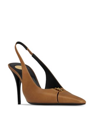 【SAINT LAURENT】BABYLONE BRETEUIL●806685AAESX1000 SAINT LAURENT Women's Babylone Breteuil Slingback Pumps