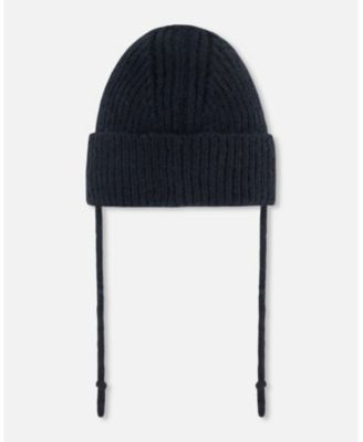 Unisex Mid-Season Knit Hat with Strings - Baby