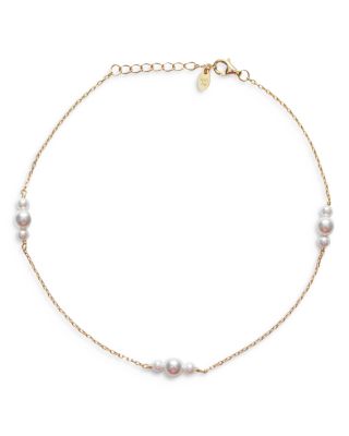 Argento Vivo - 18K Gold Plated Delicate Pearl Cluster Bracelet