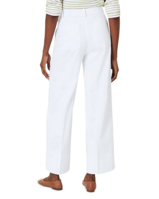 Stretch Twill Crop Wide Leg Pants 