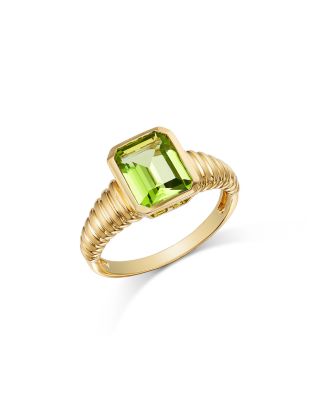 Bloomingdale's Fine Collection - Peridot Bezel Ring in 14K Yellow Gold