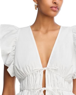 Ruffle Poplin Top - Exclusive