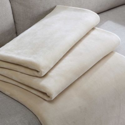 Modern Reversible Solid Bed Blanket, Twin