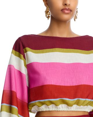 Lori Linen Cropped Top - Exclusive