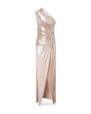 Elegant Laminated One Shoulder Dress