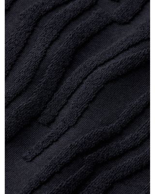 Jacquard Open Collar Terry Polo Shirt