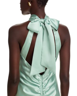 Sleeveless Satin Gown - Exclusive