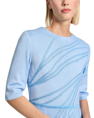 Tonal Abstract Fit and Flare Dress