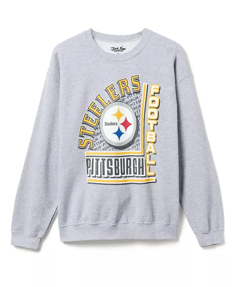 Junk Food Clothing Unisex Nfl Pittsburgh Steelers Backfield Crew Fleece Sweatshirt