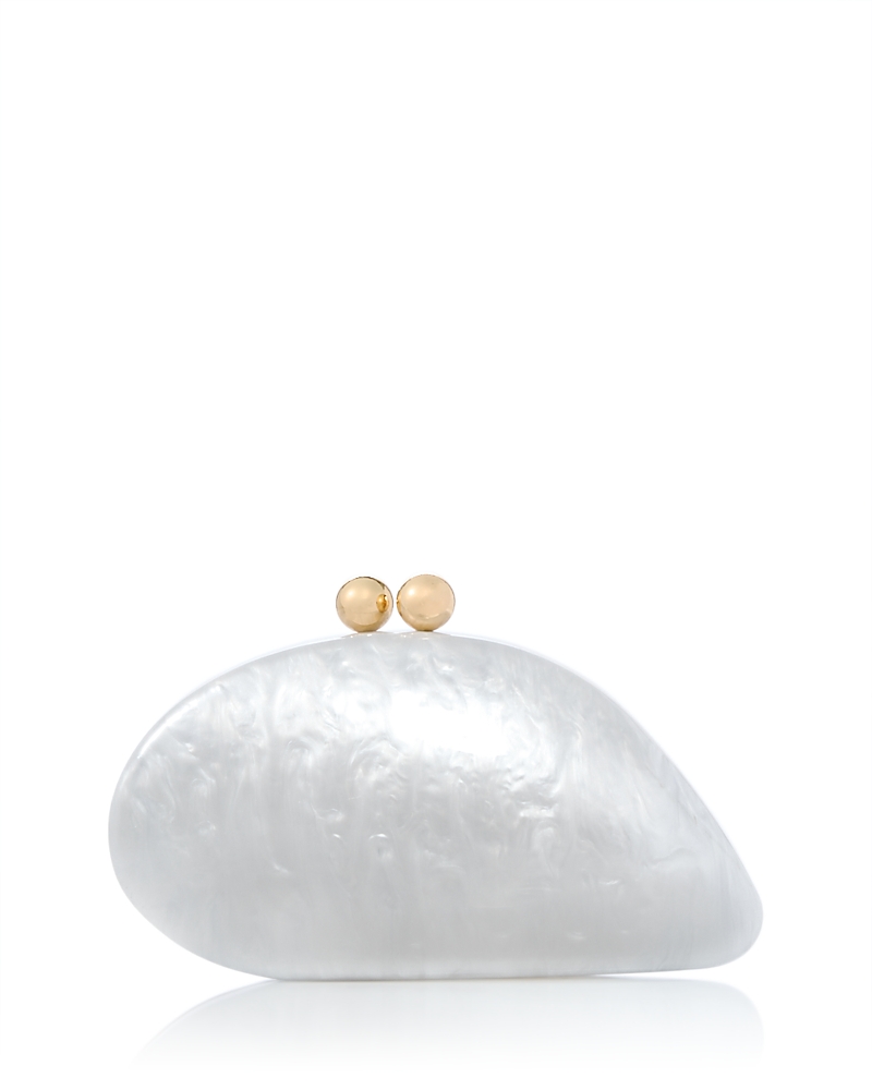 AQUA SMALL PEARL LOOK CLUTCH - EXCLUSIVE