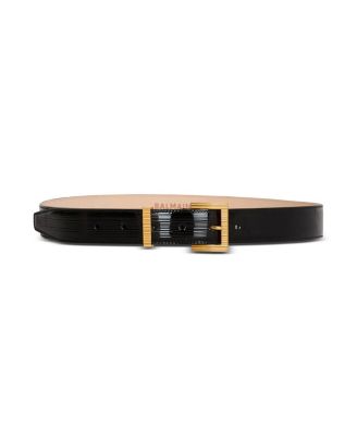 Balmain - Women's Perfume Belt in Striped Patent Leather