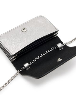 Honore Grained Card Holder Crossbody