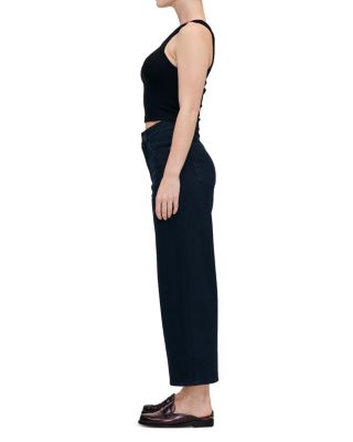 Petite Hepburn Wide Leg High Rise Ankle Jeans
