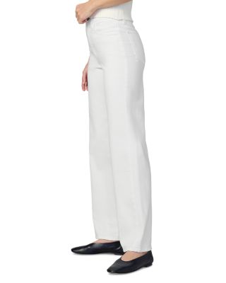 The Mia High Rise Wide Leg Petite Jeans in White