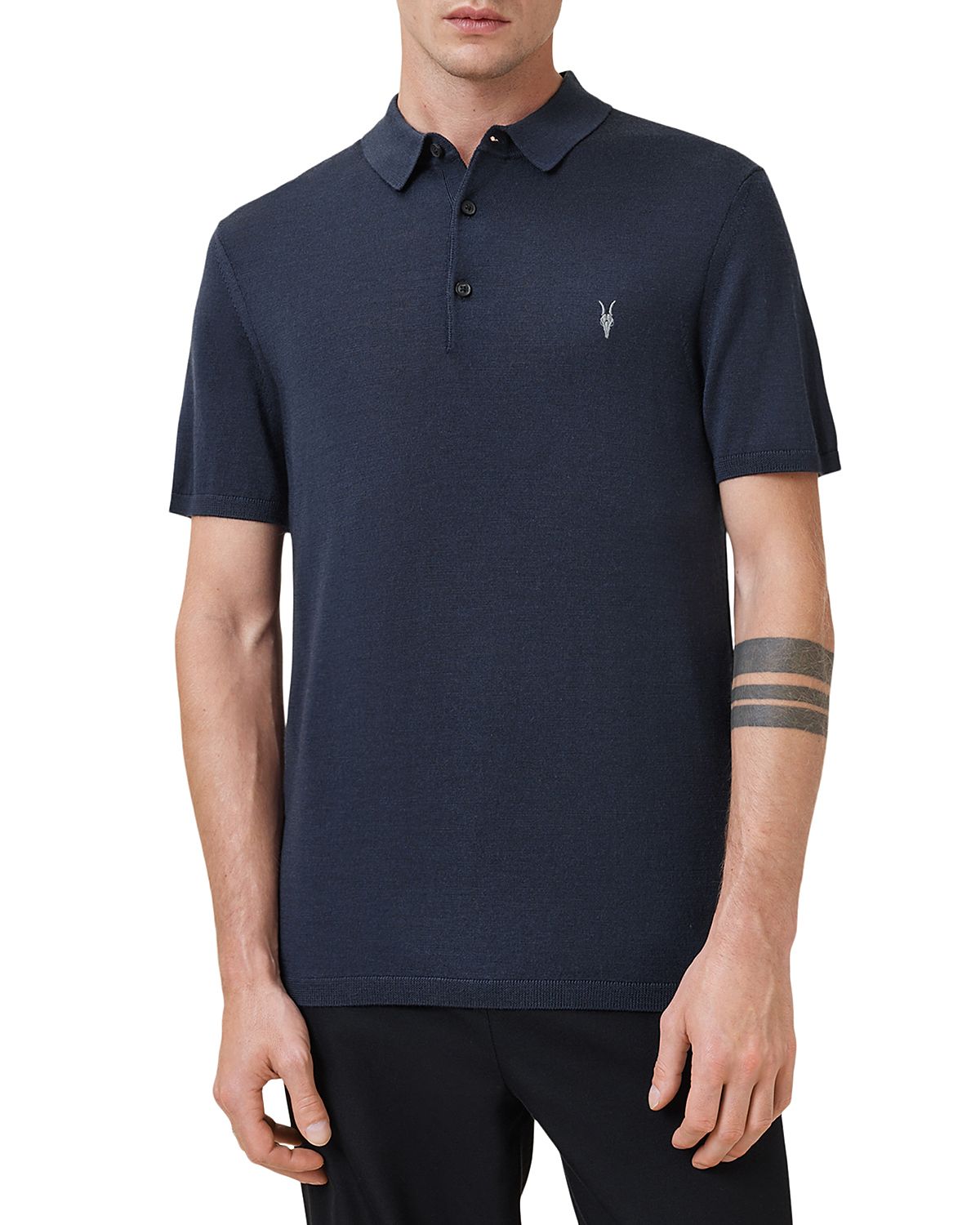 Allsaints Mode Merino Wool Polo Shirt