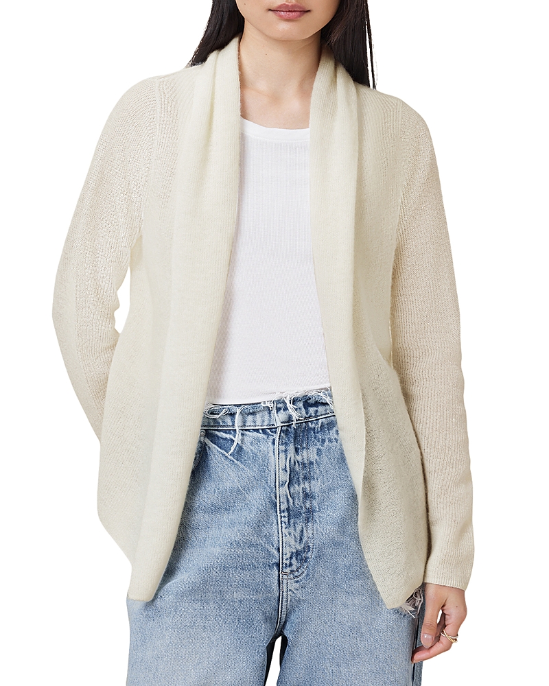 Allsaints Laina Knitted Cardigan In Chalk White