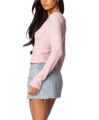 Rosemarie Lacey Waffle Top