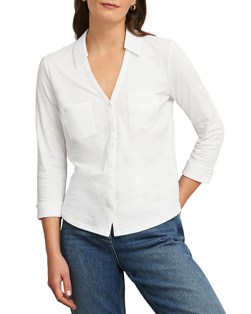 Hobbs London Zariah Slub Shirt In White