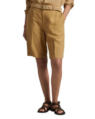 Ralph Lauren - Long Pleated Linen Shorts