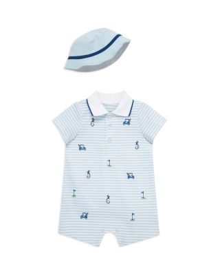 Little Me - Boys' Golf Romper & Hat - Baby