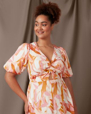 Aura Cascade Midi Dress