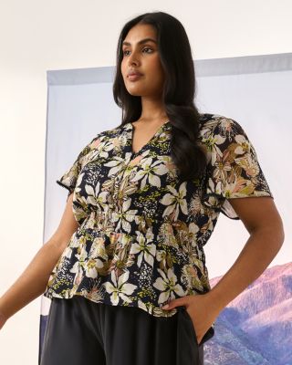 Plus Wilsons Prom Floral Blouse