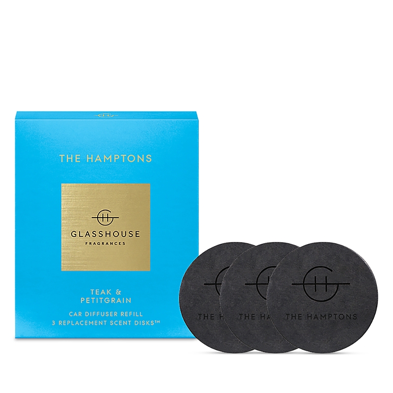 Glasshouse Fragrances The Hamptons Car Diffuser Refill, Set Of 3
