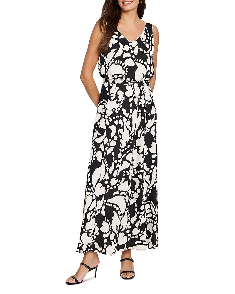 Nic + Zoe Nic+zoe Evening Petal Bianca Maxi Dress In Black Multi