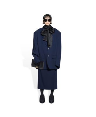 Hourglass Flat Pouch with Flap Crocodile Embossed