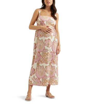 Ripe Maternity - Hope Tie Back Linen Dress