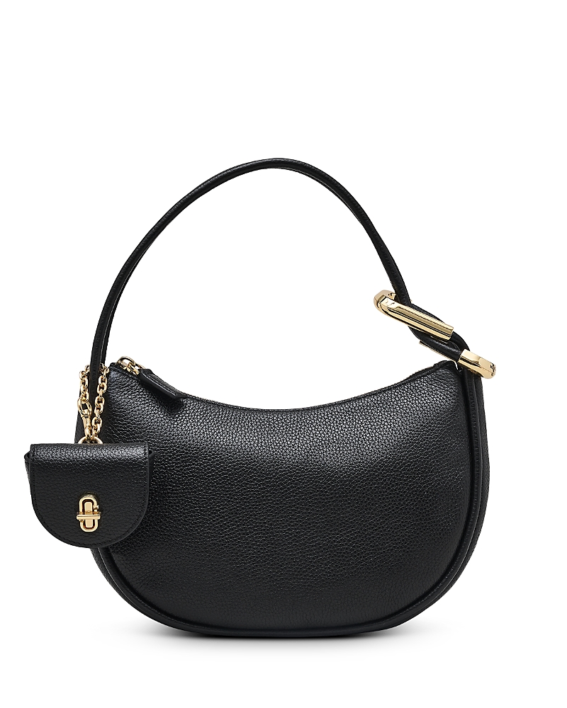 Marc Jacobs The Crescent Leather Shoulder Bag In Black
