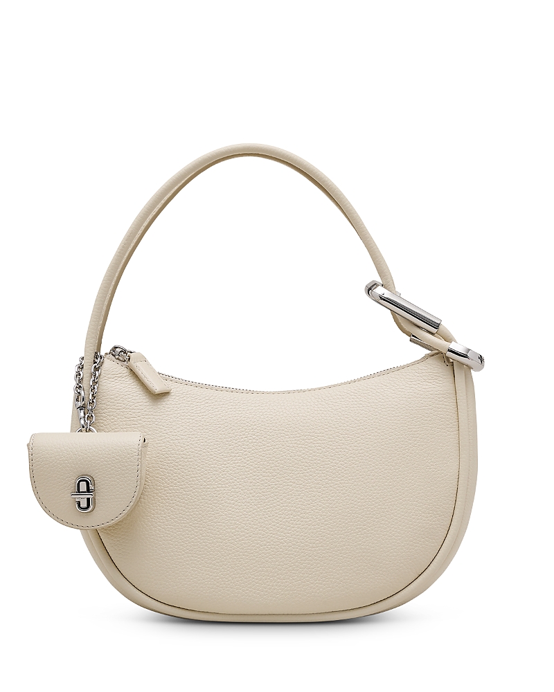 Marc Jacobs The Crescent Leather Shoulder Bag In Cloud White