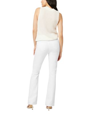 The Provocateur Petite Mid Rise Bootcut Jeans in White