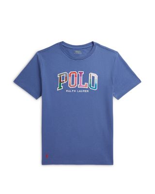 Ralph Lauren - Boys' Madras Logo Cotton Jersey Tee - Little Kid, Big Kid