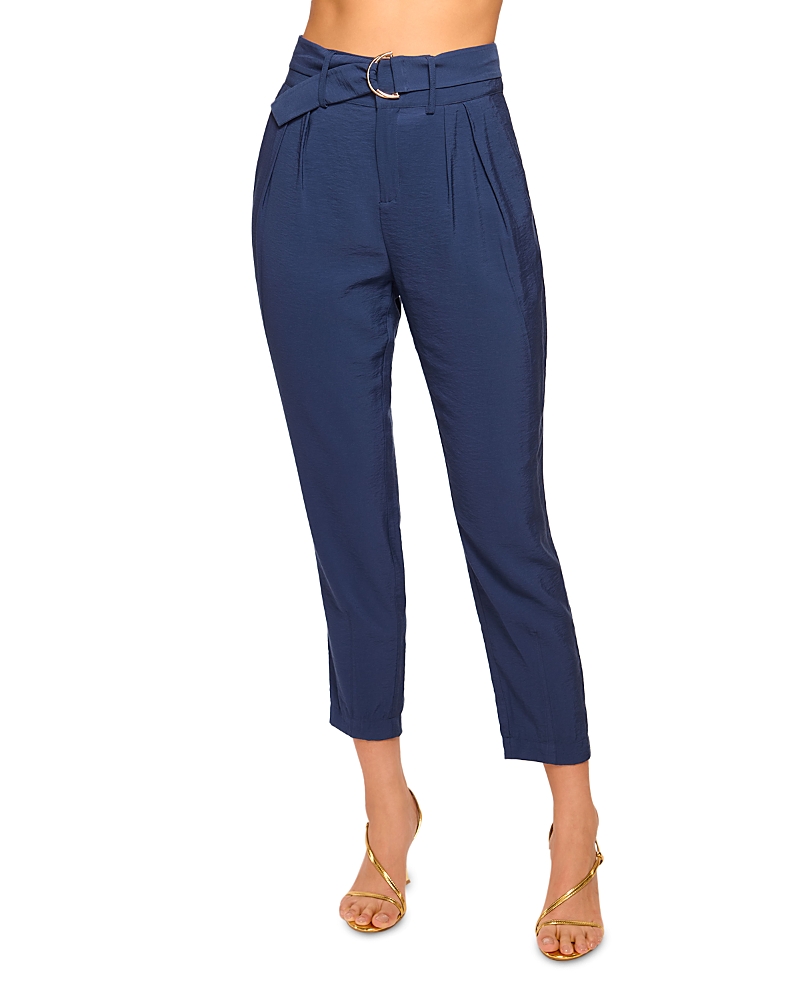 Ramy Brook Miley Belted Ankle Length Pant In Spring Navy