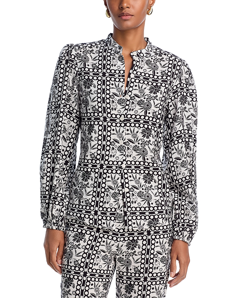 AQUA TILE PRINT SHIRT - EXCLUSIVE