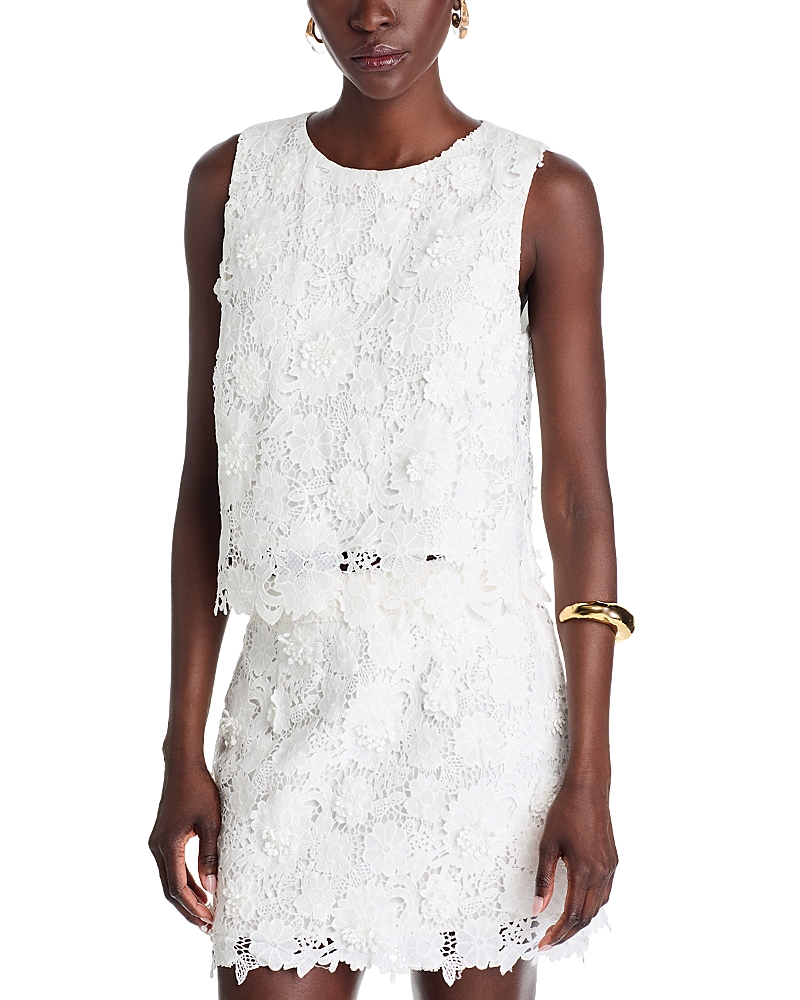 AQUA LACE SLEEVELESS TOP - EXCLUSIVE