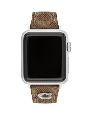 COACH - Apple Watch&reg; Tan Signature Canvas Strap, 38/40/41mm